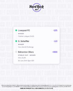 Long-shot futures parlay needing an Oilers win to cash.